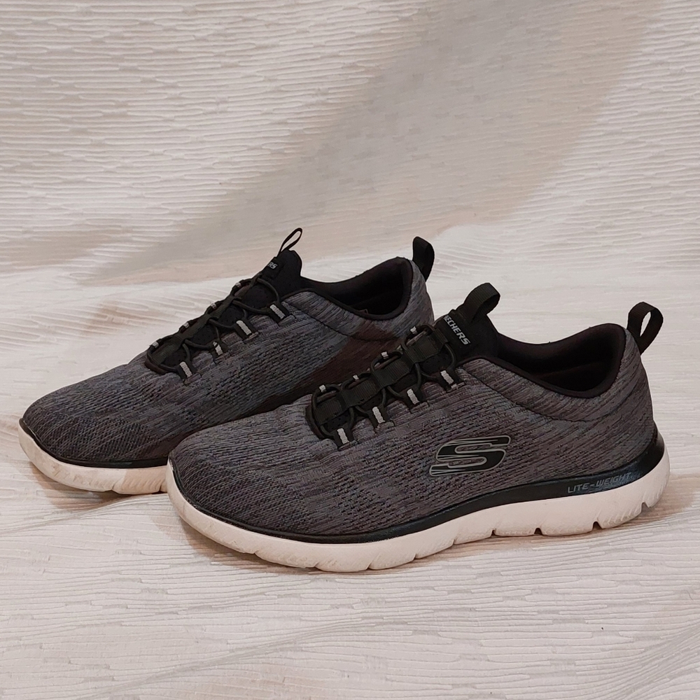 Skechers Men's Gray Slip-On Athletic Sneakers